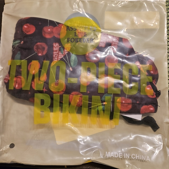 💥2/$20💥 NWT Assholes Live Forever Bikini Cherry 🍒 - Picture 6 of 12